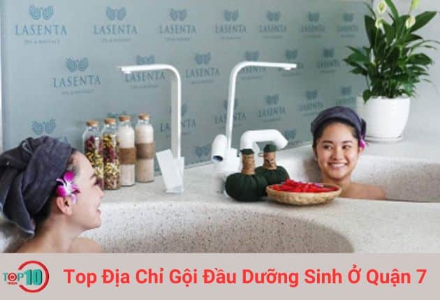 Dịch vụ gội đầu thảo dược dưỡng sinh tại Lasenta Spa & Massage 