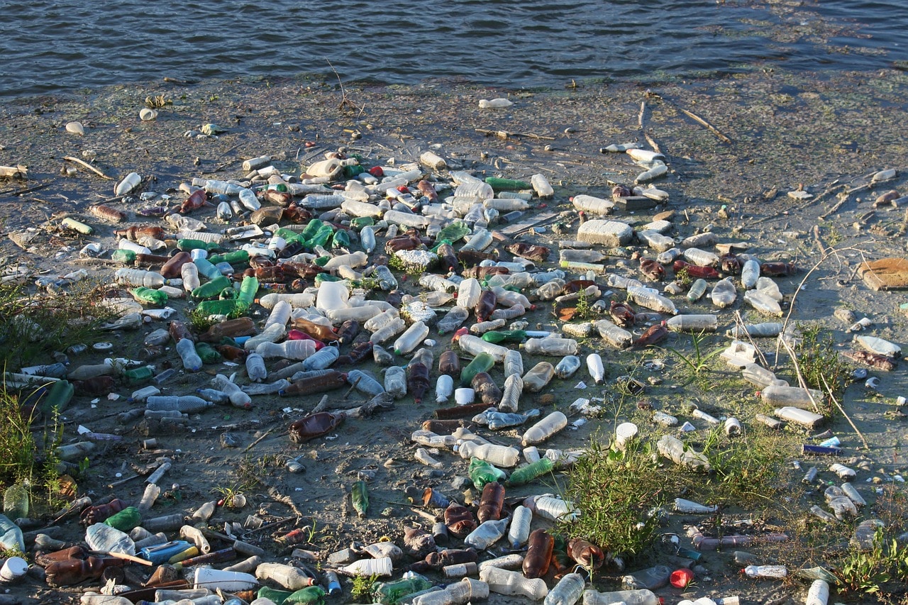 Hình ảnh rác thải trên bờ biển không được xử lý