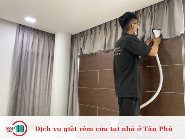 Dịch vụ giặt rèm cửa tại nhà ở Tân Phú