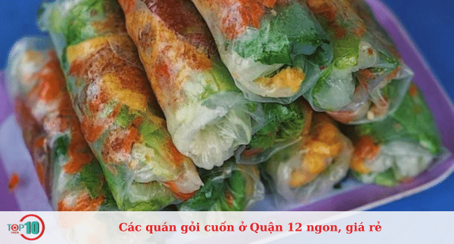 Top quán gỏi cuốn ở Quận 12 ngon, rẻ nhất