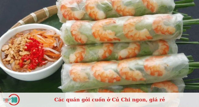 Top 4 quán gỏi cuốn ở Củ Chi ngon, giá rẻ