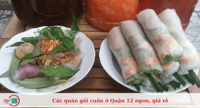 Top quán gỏi cuốn ở Quận 12 ngon, rẻ nhất