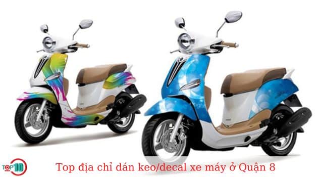 Top 10 địa chỉ dán keo/decal xe máy ở Quận 8 đẹp, giá rẻ