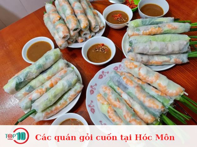 Các quán gỏi cuốn tại Hóc Môn