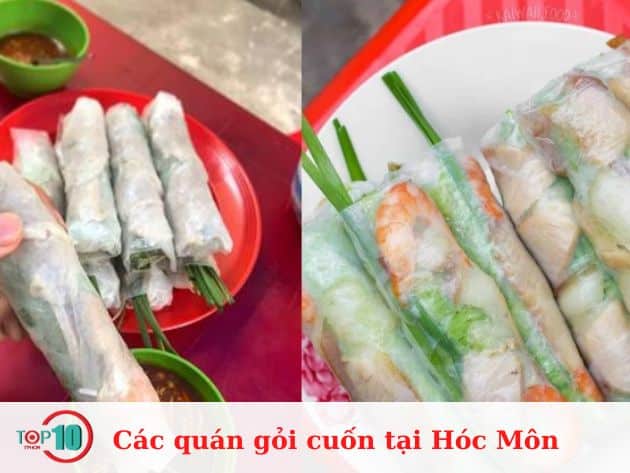 Các quán gỏi cuốn tại Hóc Môn