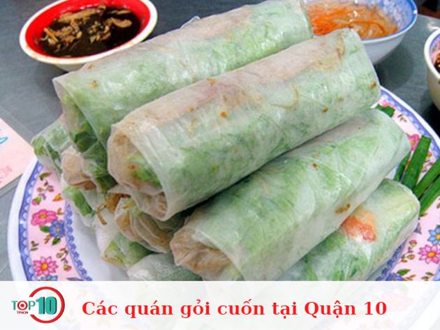 Các quán gỏi cuốn tại Quận 10