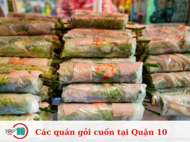 Các quán gỏi cuốn tại Quận 10