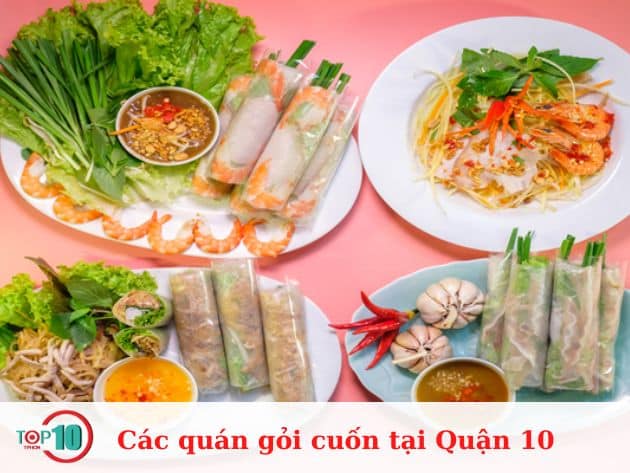 Các quán gỏi cuốn tại Quận 10