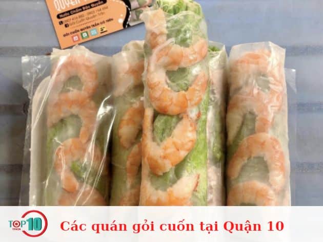 Các quán gỏi cuốn tại Quận 10