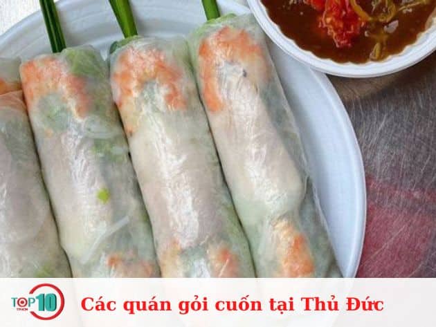 Các quán gỏi cuốn tại Thủ Đức