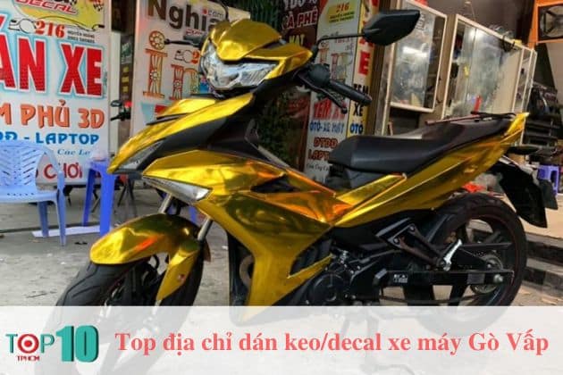 Top địa chỉ dán decal xe máy quận Gò Vấp
