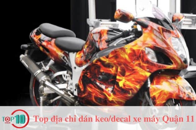 Top 6 địa chỉ dán keo/decal xe máy ở Quận 11 đẹp, giá rẻ