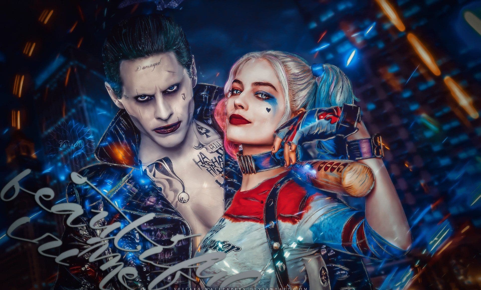 Hình ảnh Joker và Harley Quinn ngầu bá cháy.