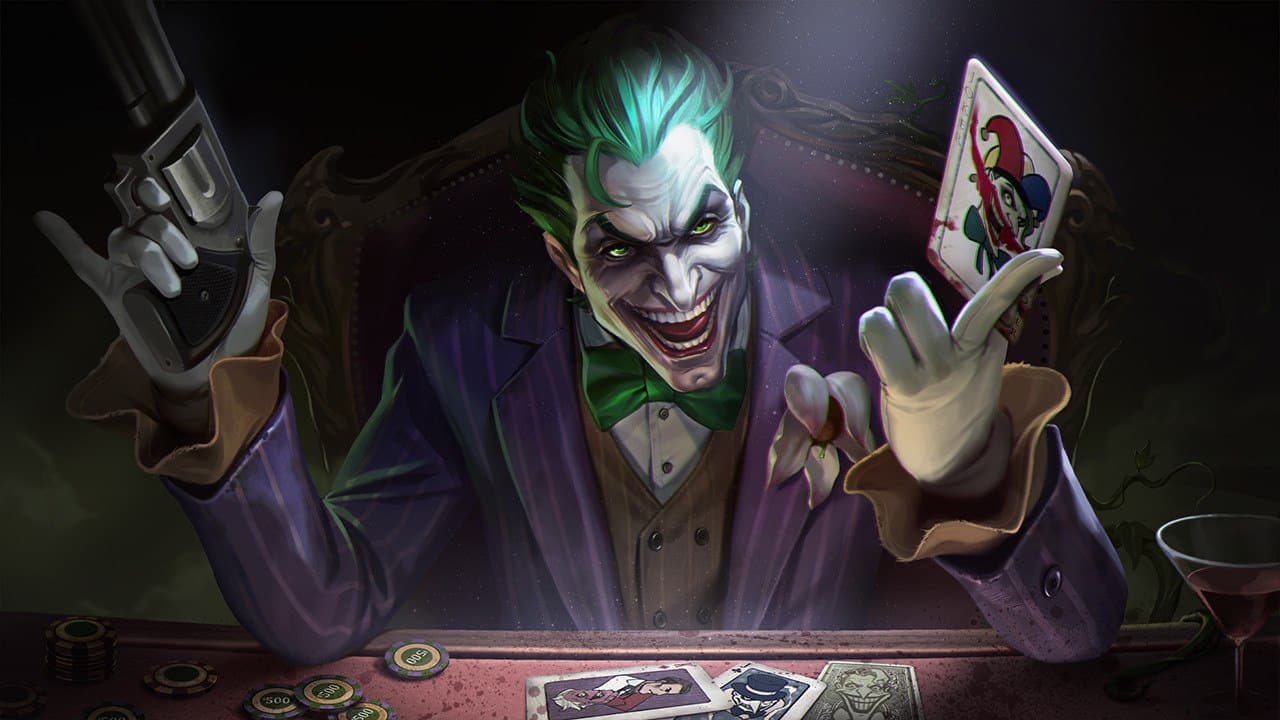 Hình Joker cười điên loạn trong game Liên Quân Mobile.