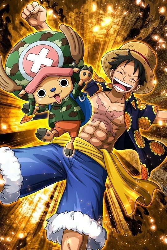 luffy with ace and sabo in them chilling in tree | Wallpapers.ai