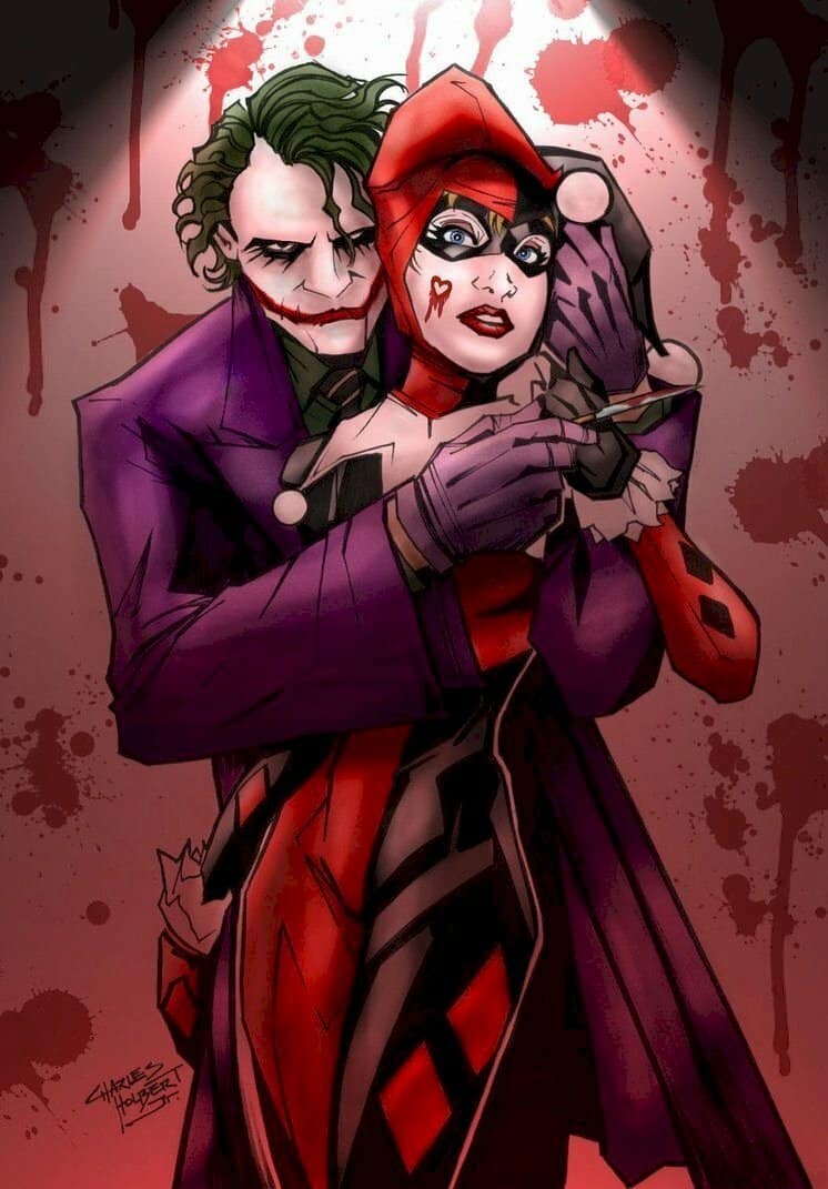 Hình ảnh hề Joker thể hiện tình cảm kỳ quái của mình.