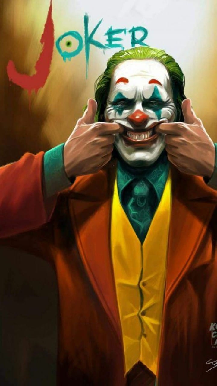 Hình ảnh Joker ngầu với nụ cười thương hiệu gieo rắc nỗi kinh hoàng.