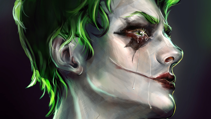 Ảnh Joker khóc đau đớn.