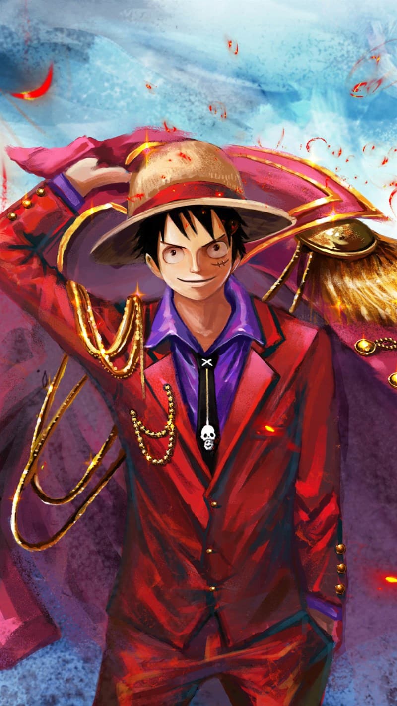 Hình One Piece vua hải tặc Luffy bảnh trai.