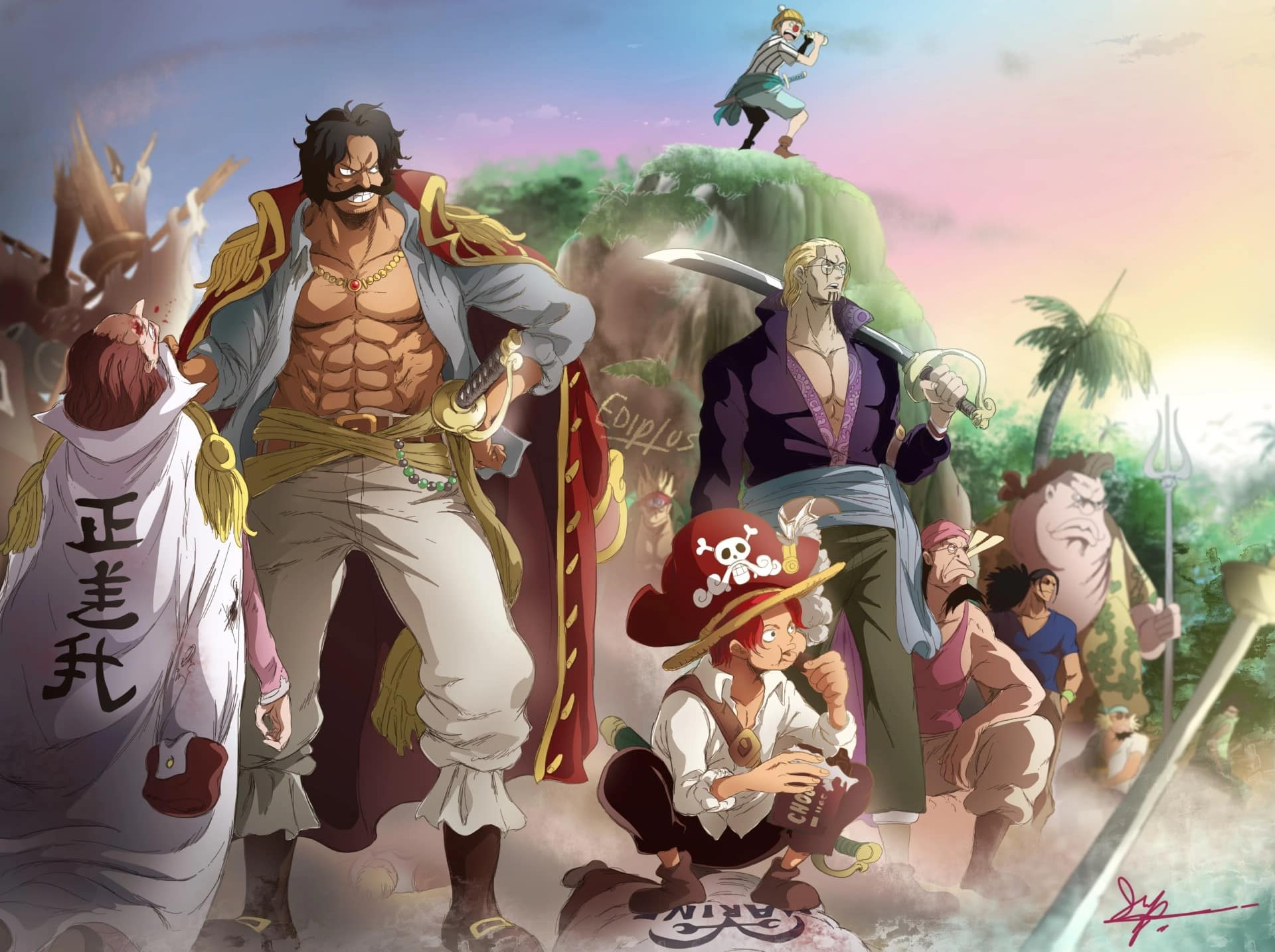 One Piece hình nền nhóm hải tặc đẹp.
