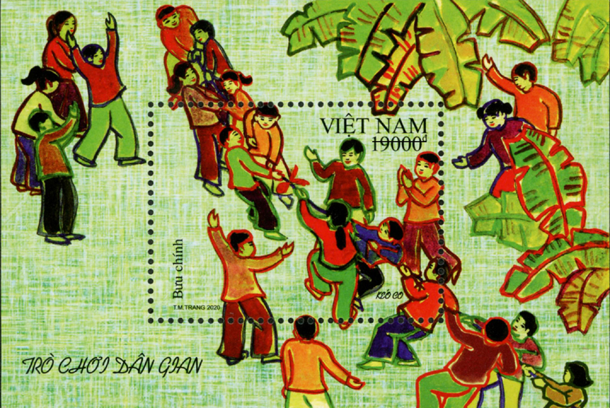 Ảnh tem được phát hành lấy chủ đề trò chơi dân gian Việt Nam.