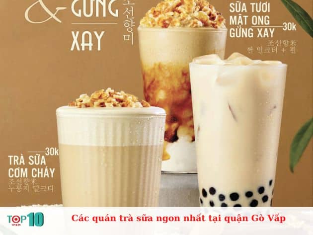 Các quán trà sữa ngon nhất tại quận Gò Vấp