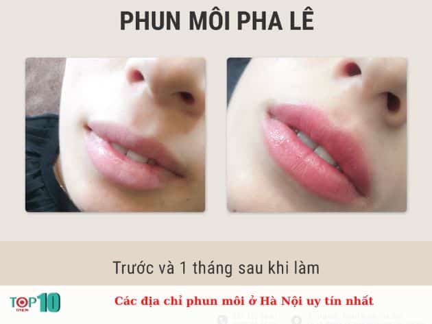 Các địa chỉ phun môi ở Hà Nội uy tín nhất