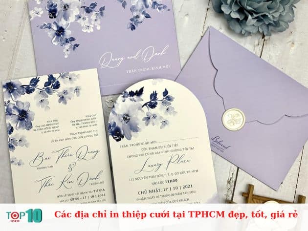 Các địa chỉ in thiệp cưới tại TPHCM đẹp, tốt, giá rẻ