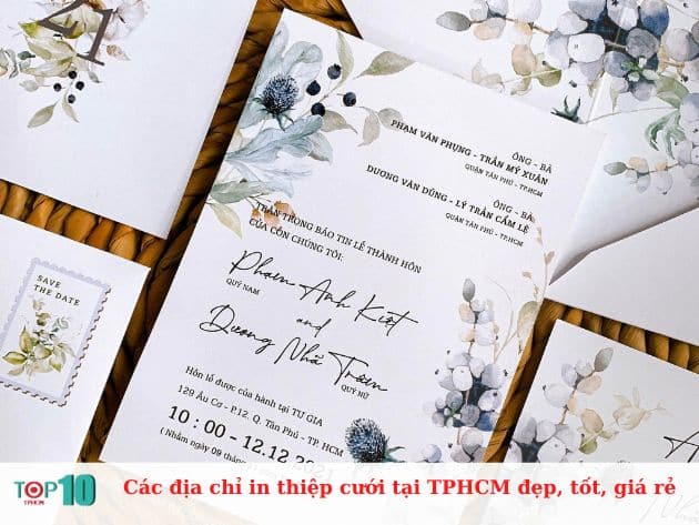 Các địa chỉ in thiệp cưới tại TPHCM đẹp, tốt, giá rẻ