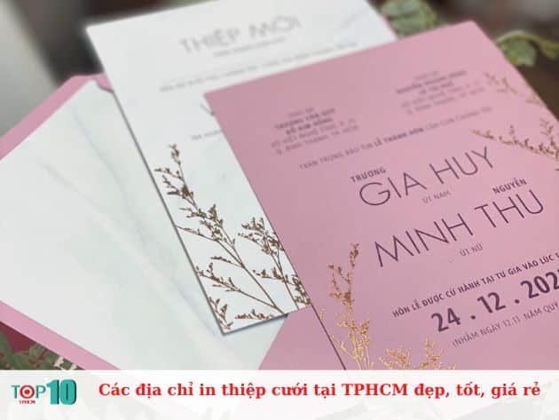 Các địa chỉ in thiệp cưới tại TPHCM đẹp, tốt, giá rẻ