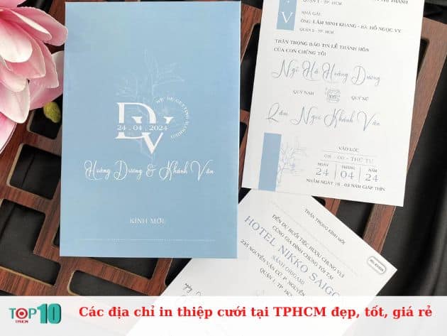 Các địa chỉ in thiệp cưới tại TPHCM đẹp, tốt, giá rẻ