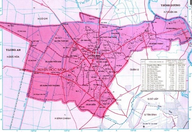 Huyện Hóc Môn có bao nhiêu xã, thị trấn? Cập nhật mới nhất 2024