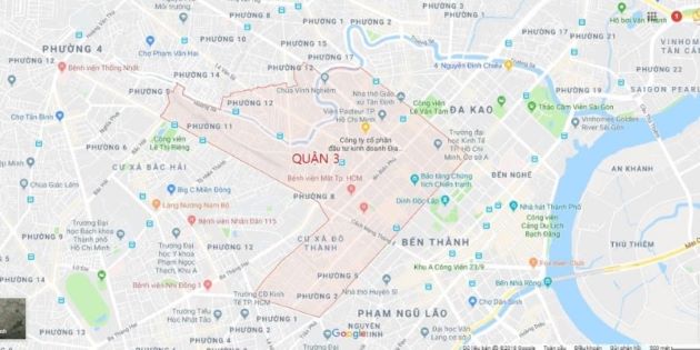 Bản đồ Quận 3 Thành phố Hồ Chí Minh