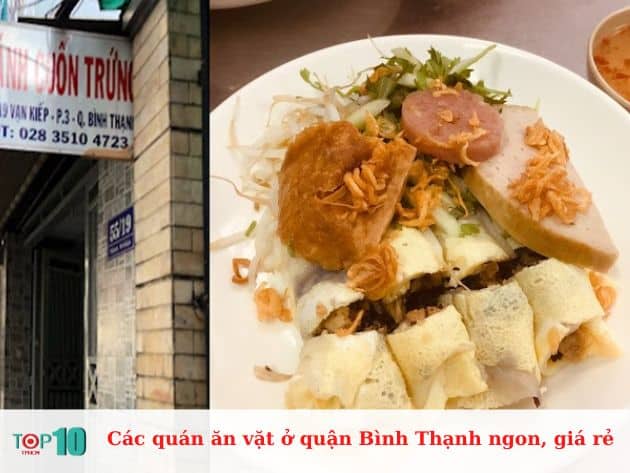 Các quán ăn vặt ở quận Bình Thạnh ngon, giá rẻ