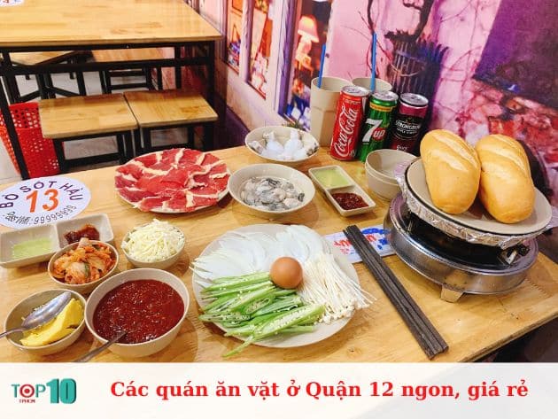 Các quán ăn vặt ở Quận 12 ngon, giá rẻ