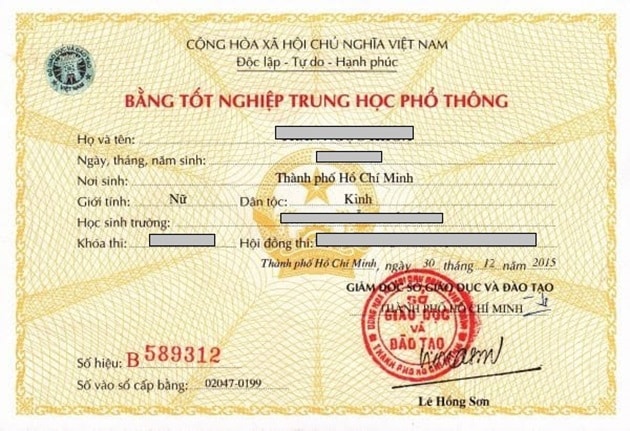 Bằng tốt nghiệp THPT (Bằng tốt nghiệp cấp 3)