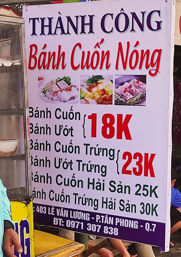 Bánh cuốn quận 7 ngon, giá rẻ nhất