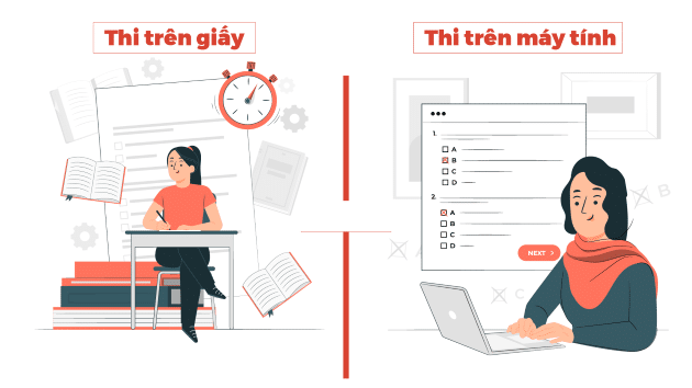 Nên thi ielts trên giấy hay máy tính