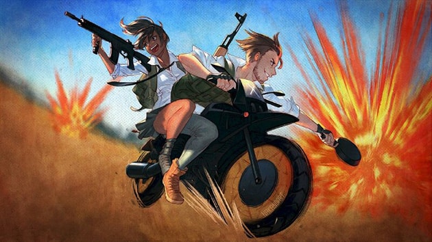 Ảnh anime PUBg ngầu và chất cho máy tính.