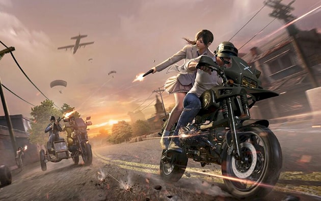 Hình ảnh chiến đấu trên xe ngầu trong PUBG.