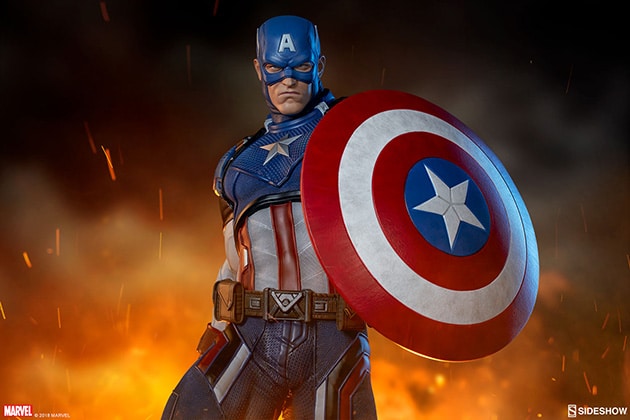 Mô hình Captain America bao chất.