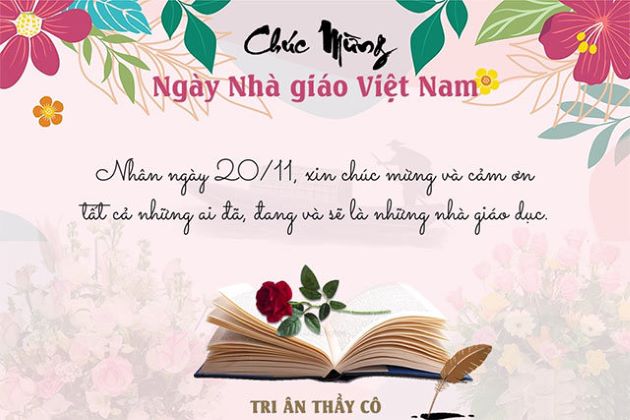 Hình ảnh thiệp chúc mừng ngày nhà giáo Việt Nam