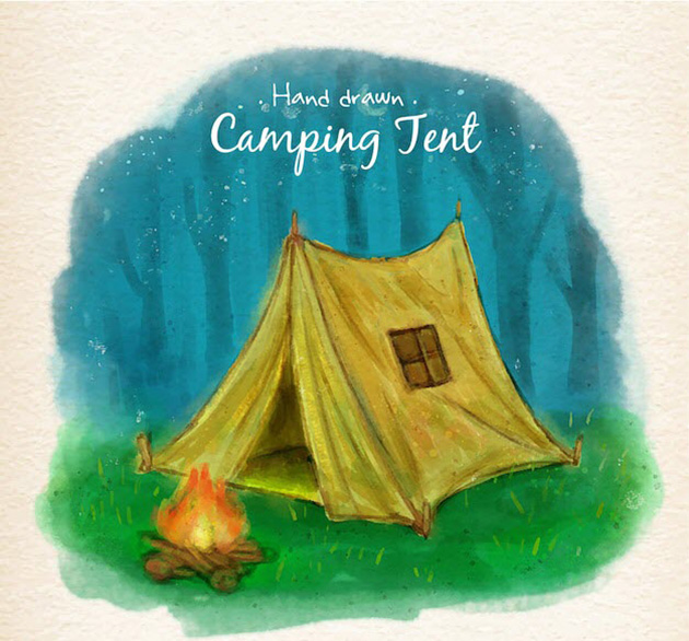 Ý tưởng vẽ tranh lều trại chuyên nghiệp.