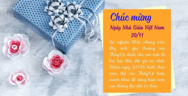 Hình ảnh thiệp chúc mừng ngày nhà giáo Việt Nam