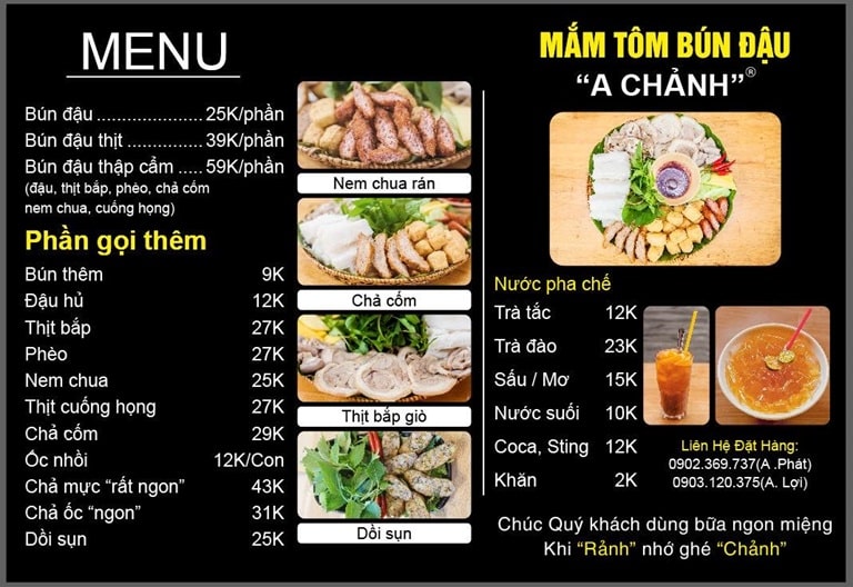 Mắm Tôm Bún Đậu "A Chảnh"