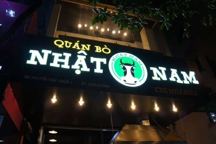 Quán Bò Nhật Nam ngon, chất lượng