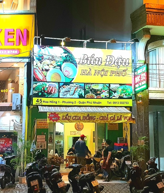 Tiệm bún đậu Hà Nội ngon ở quận Phú Nhuận