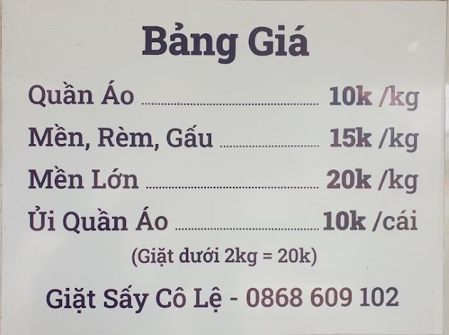 Tiệm giặt sấy Cô Lệ