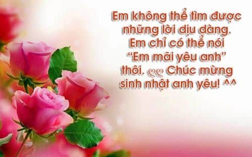 Hình ảnh kèm lời chúc sinh nhật gửi đến bạn trai trong dịp đặc biệt.