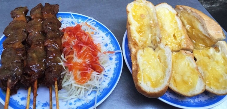 Bánh mì bò nướng bơ Campuchia - A Tùng